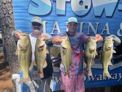 5 largemouth bass caught during fishing in Madisonville