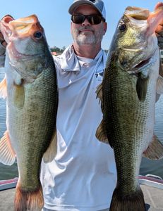 Two huge largemouth bass caught in TX