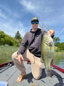 Large bass caught while fishing in North Tonawanda NY