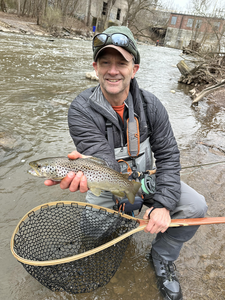 Caught a good one by the old cabin.
