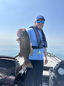 "Landed a big one on the lake today!"