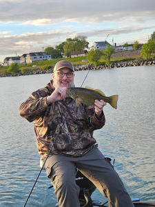 Drifting fishing in the rain yields a fine smallmouth bass!