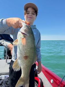 Smallmouth bass caught while fishing in North Tonawanda NY