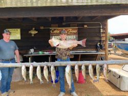 Huge striped bass caught during fishing in Kingston