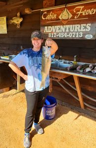 Striped bass caught while fishing in Kingston