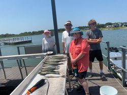 4 anglers enjoying a fishing trip in OK