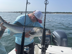 Clear skies and perfect conditions for a day of deep sea jigging!