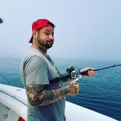 Fisherman enjoys great fishing experience