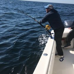 A person fishing in Scituate