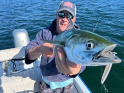 A single angler fishing in Scituate