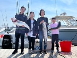 3 striped bass caught while fishing in MA