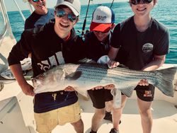 Striped bass fishing in MA