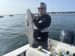Reeling in the striper action with some deep sea jigging magic!