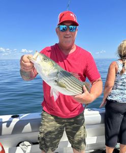 Striped bass caught fishing in Scituate
