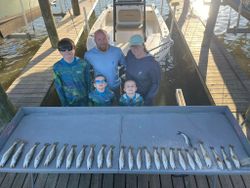 Five people fishing in New Orleans