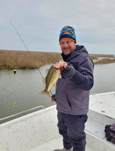 One person fishing in LA