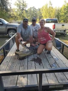 3 people fishing in Ludowici