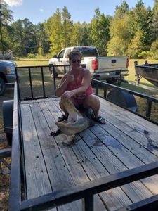 Angler holding fishing rod in Georgia