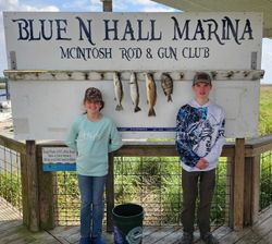 Four spotted weakfish and sheepshead caught in GA while fishing
