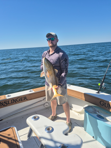 Reeled in a nice one on the high seas.