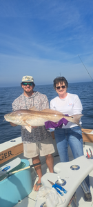 Reeling in a big one!