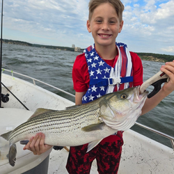 Striped bass caught in Pottsboro