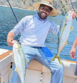 Angler with two fish caught in CA