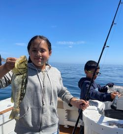 Kelp bass caught while fishing in CA