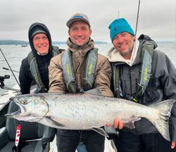 A lone lake trout, a 36-inch trophy catch, in Portland
