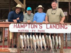 10 redfish caught in Aransas Pass