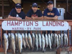10 fishing rods in the water with TX location