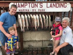 8 redfish and black drum caught in Aransas Pass