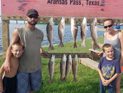 8 redfish caught at Aransas Pass