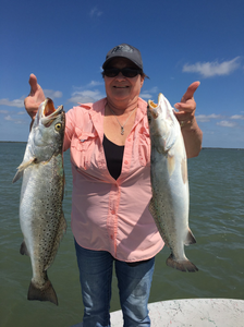 Spotted weakfish caught by angler in Aransas Pass