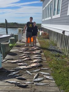Two people fishing in North Carolina