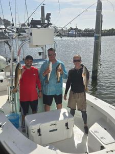 Four redfish caught during fishing trip in Hatteras