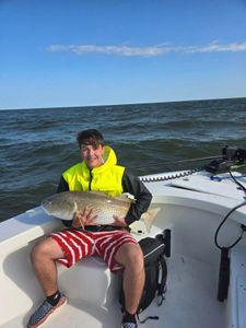 Angler fishing alone in North Carolina