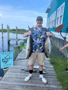 Angler fishing with rod in Hatteras