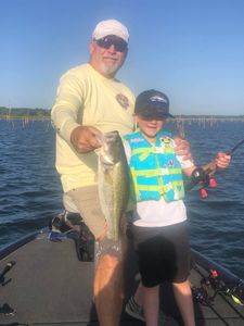 Largemouth bass caught while fishing in TX