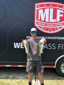 Two largemouth bass caught while fishing in MS