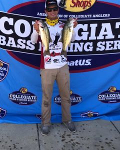 Two largemouth bass caught while fishing in Ridgeland