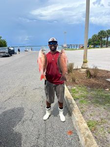 Huge 2 snappers caught in Jensen Beach charters!