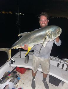 A big horse-eye jack caught fishing in Jensen Beach