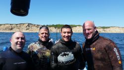 Four anglers fishing in RI