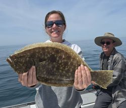 Southern Flounder, a 26-inch fish, caught in Narragansett