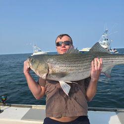Striped bass caught while fishing in RI