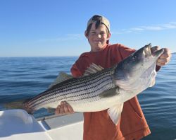 Striped bass caught by angler in Narragansett
