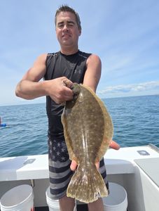 Summer flounder fish caught in Narragansett