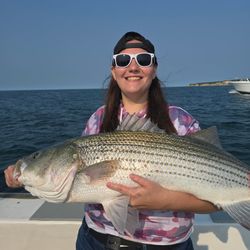 Wiper (Hybrid striped bass) caught in RI