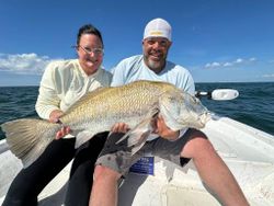 Black drum being caught while fishing in AL